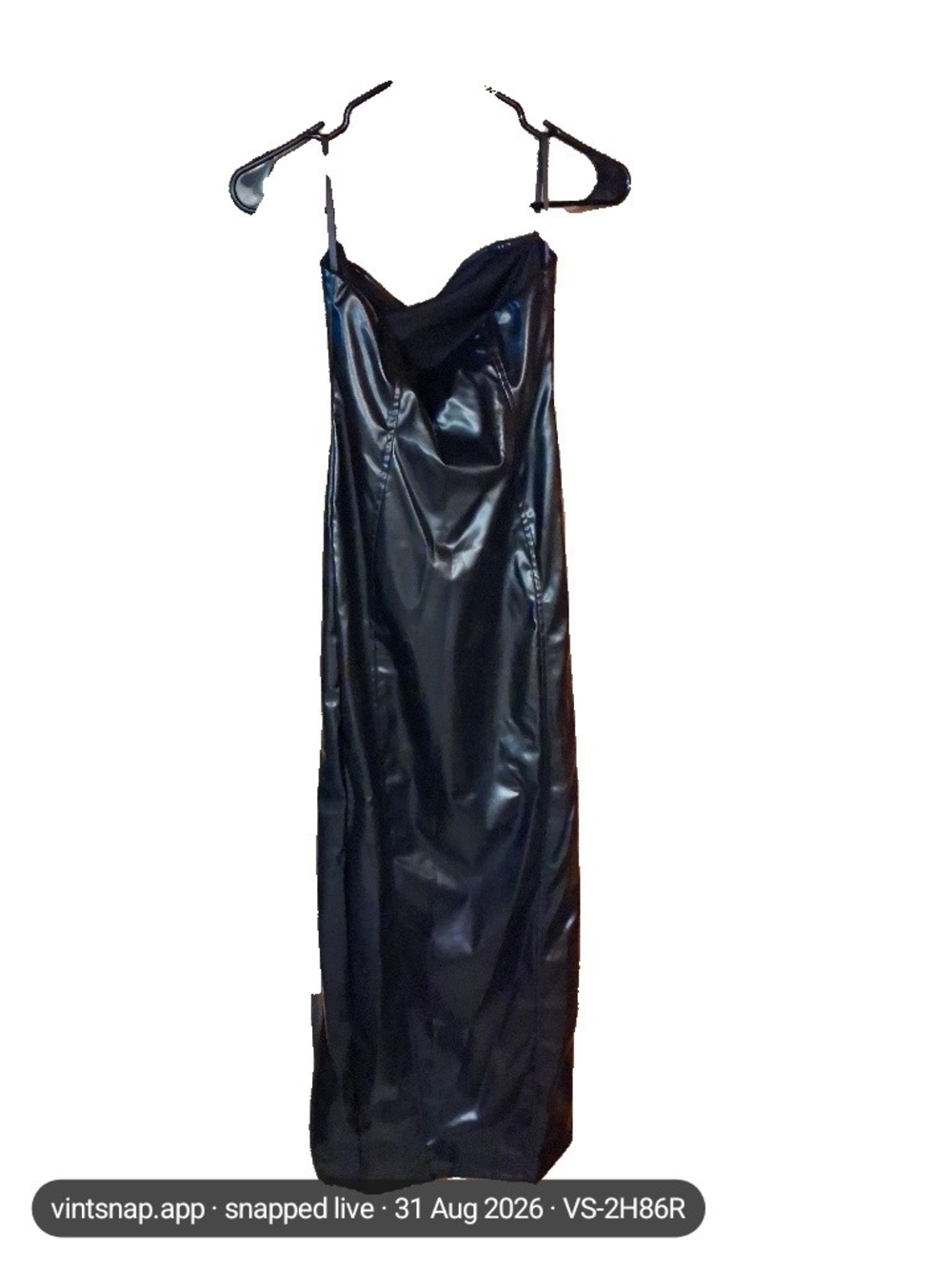Windsor Black Satin Maxi Slip Dress with Cowl Neck